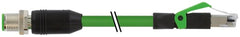 Murr M12 male 0° X-code/RJ45 male 0° Gigabit, 8-pole, 5m