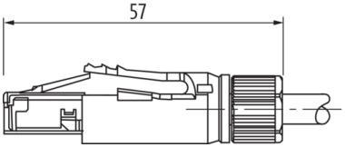 Murr Connector RJ45 male 0°, 4-pole, shielded, ethernet