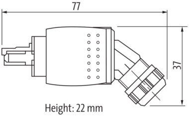 Murr Profinet push pull RJ45, male 90° , 4-pole