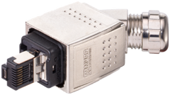 Murr Profinet push pull RJ45, male 90° , 4-pole Murrelektronik