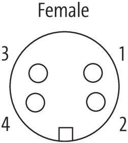 Murr Screw terminal, 7/8" female 0°, field-wireable, 3-pole