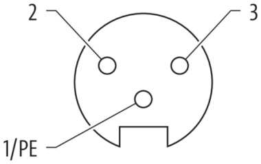 Murr Screw terminal, female 0°, 7/8'' field-wireable, 3-pole