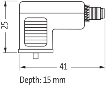 Murr M8 Adaptor on rear/ MSUD valve plug, 3-pole, 24VAC