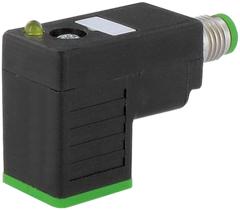 Murr M8 Adaptor on rear/ MSUD valve plug, 3-pole, 24VAC Murrelektronik