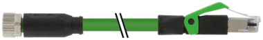 Murr M8 female 0° A-code / RJ45 male 0°, shielded, 4-pole, 5m Murrelektronik