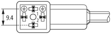 Murr MSUD valve plug CI-9.4mm with cable, 10, 230VAC/DC