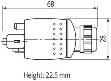 Murr SCRJ POF connector, push-pull, male 0°, 2-pole, 6.5-9mm