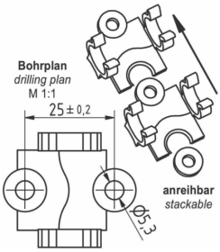 Murr Universal holder for connector, modular, 14mm