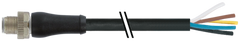 Murr M12 Power male 0°, L-code with cable, 5-pole, 15m