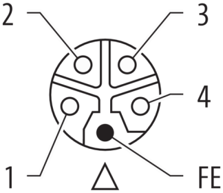 Murr M12 Power male 0Â° / female 0Â° L-code, 5-pole, 20m