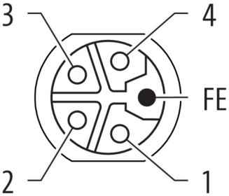 Murr Screw terminal, M12 female 0°, L-coded, 5-pole