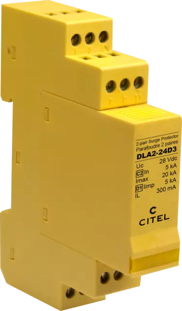 Citel DLA2-24D3 SPD, data, 2-pair, Din rail, plug-in, 24V, 5kA