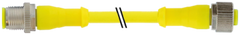 Murr M12 male 0° / M12 female 0°, A-code, AIDA, 5-pole, 4m