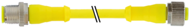 Murr M12 male 0° / M12 female 0°, A-code, 5-pole, 15m Murrelektronik