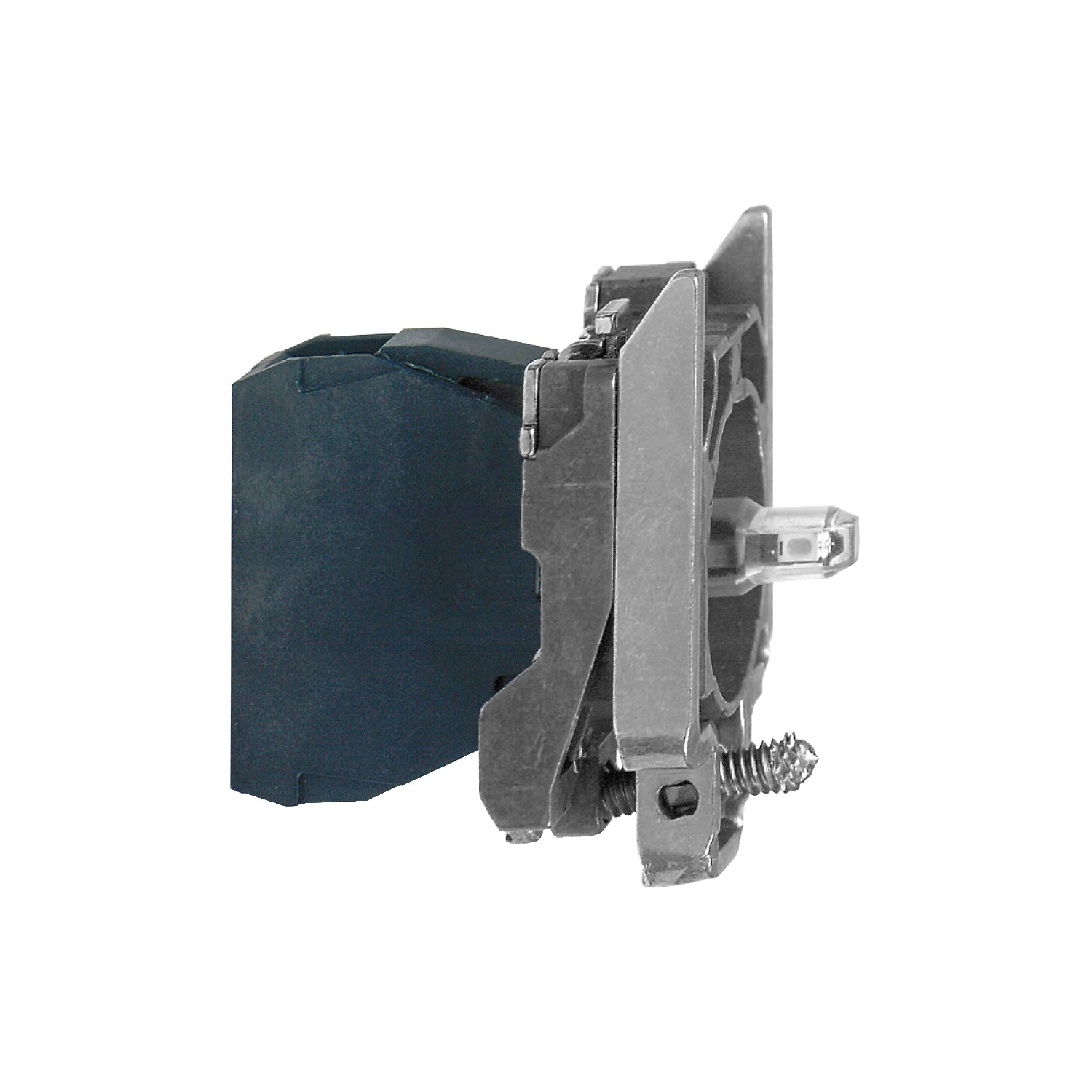 Schneider Light block, body/fixing collar, blue, 24V