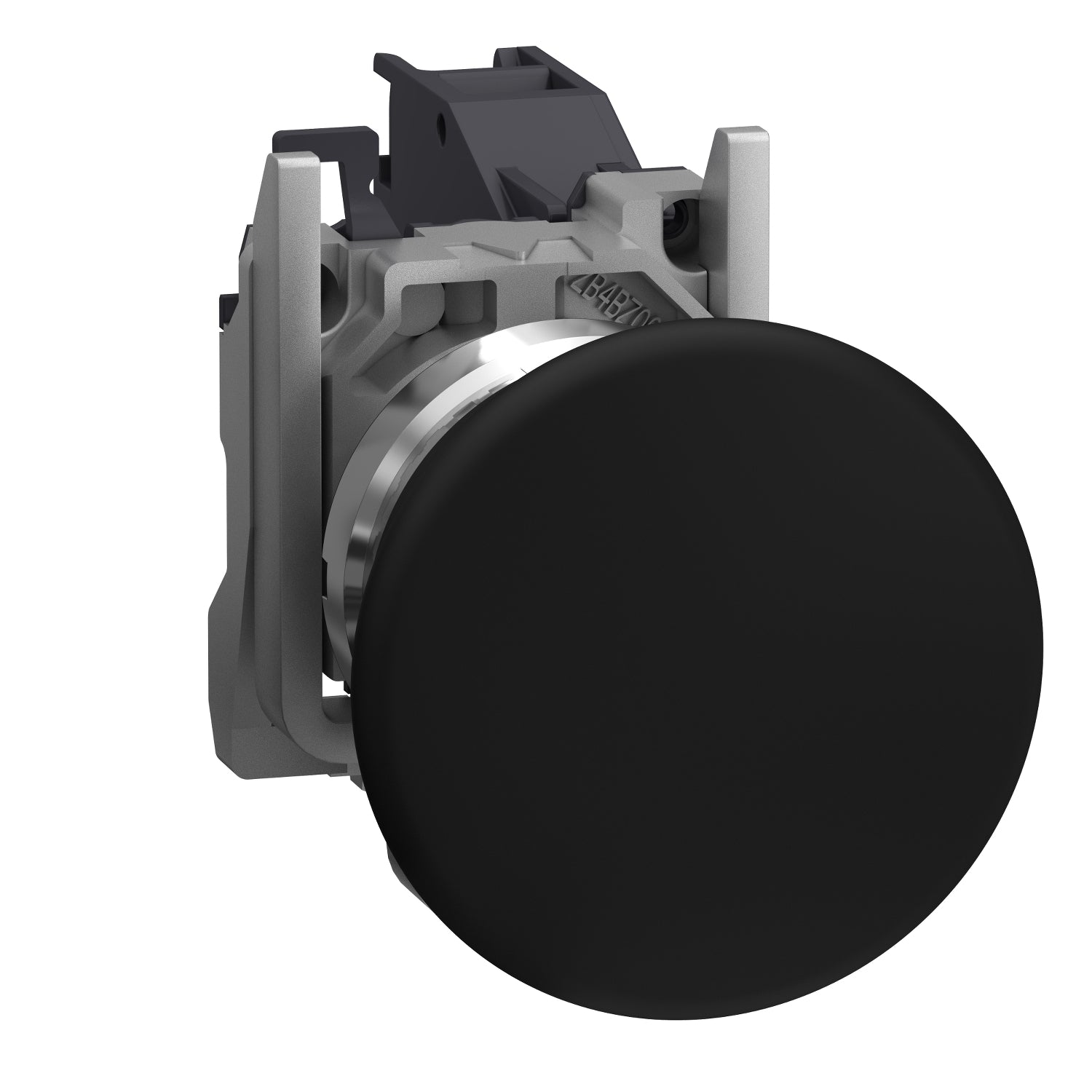 Schneider Complete pushbutton, 1NO, black, Ø 40