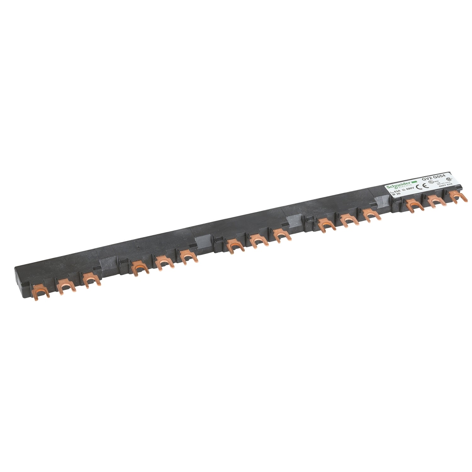 Schneider Comb busbar, 5 tap-offs, 54mm pitch, 63A
