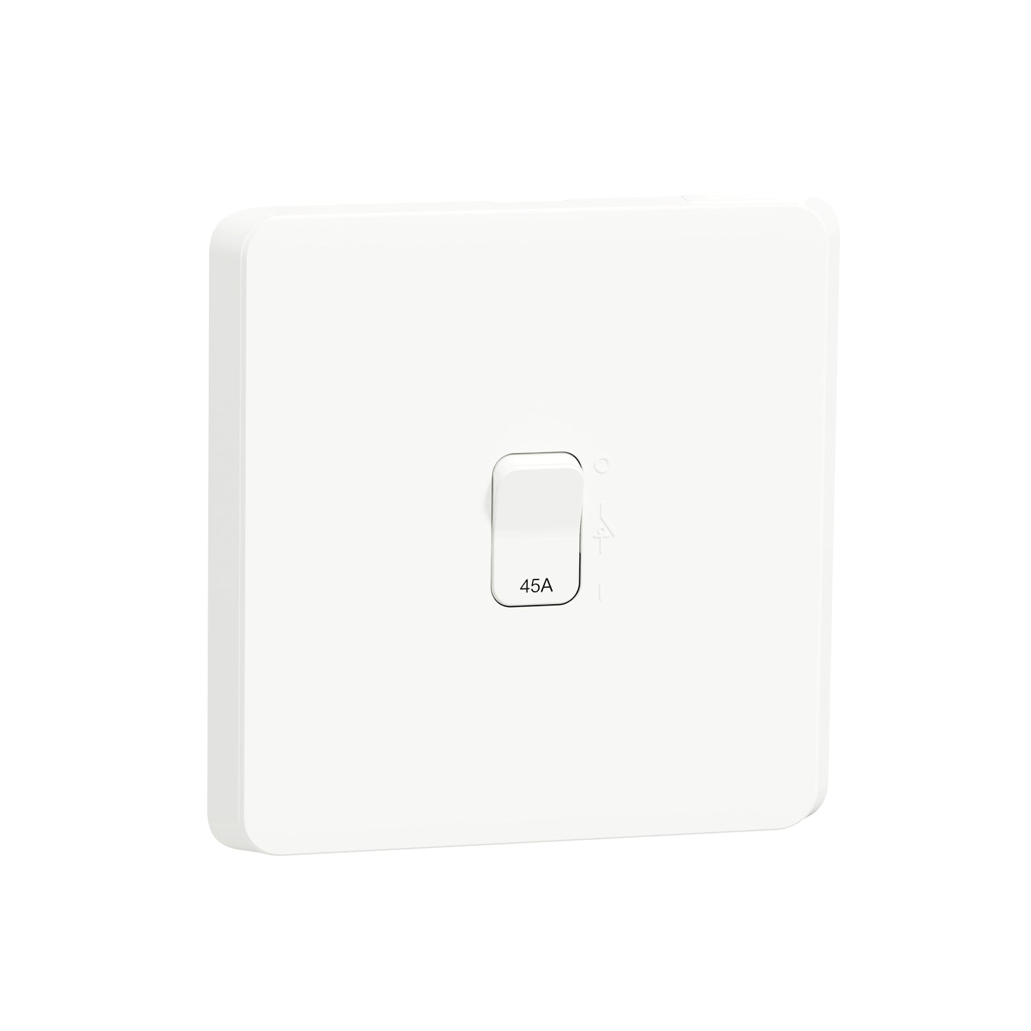 Schneider Iconic Switch, white, 2-pole, 250V, 45A