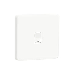 Schneider Iconic Switch, white, 2-pole, 250V, 45A