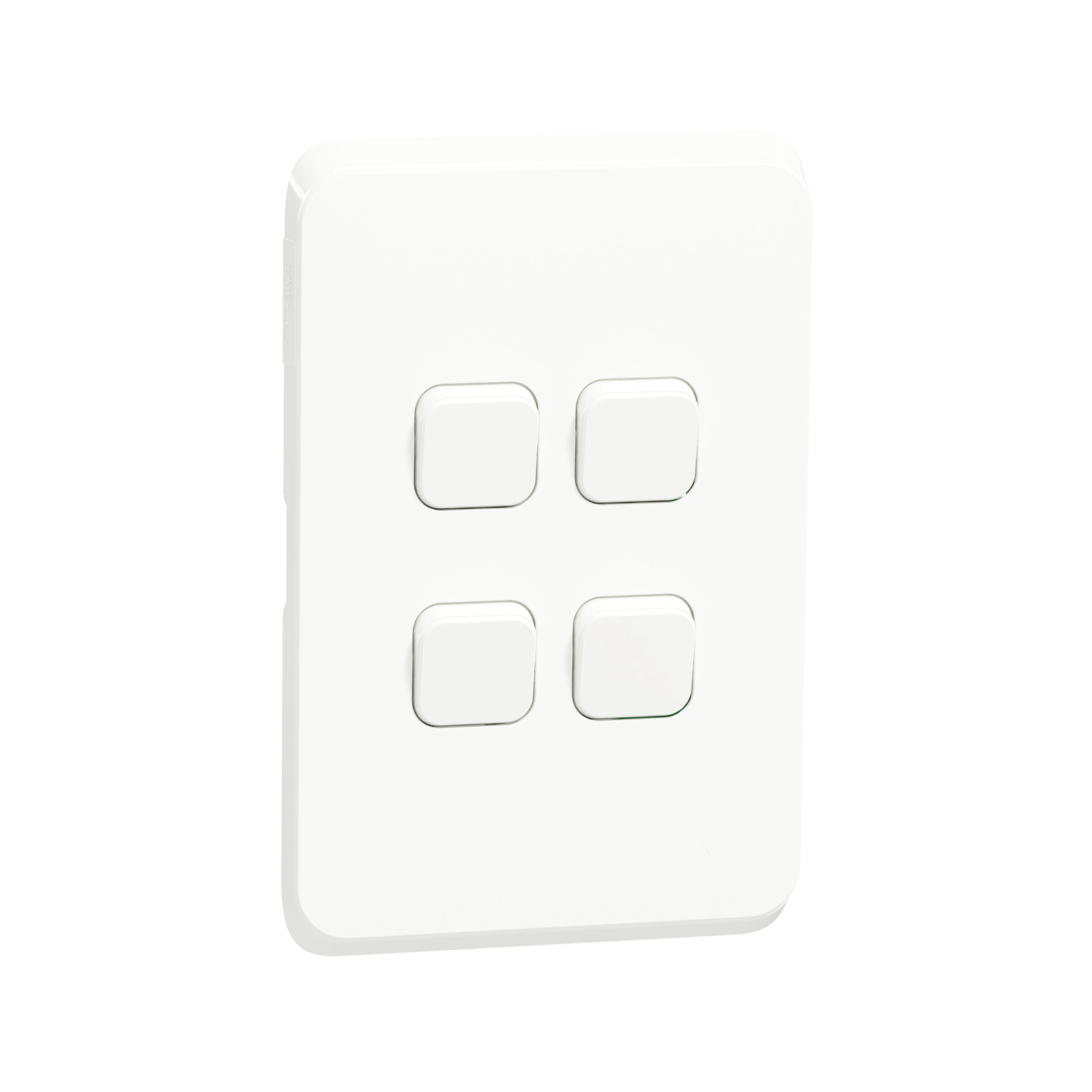 Schneider Iconic Cover frame + fixing frame, vertical, 4 rockers