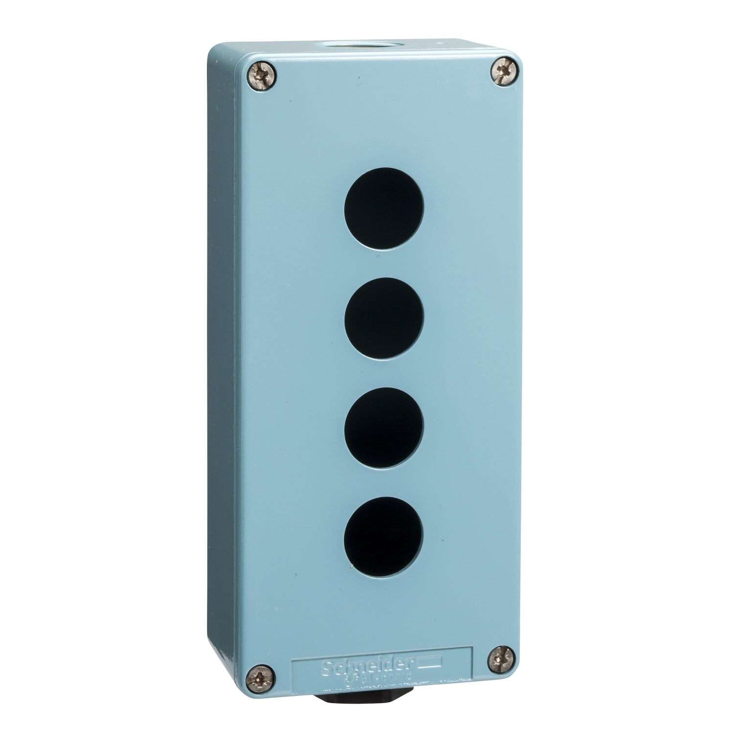Schneider Empty control station, zinc alloy, blue, 4-hole