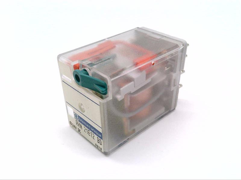 Schneider Miniature relay, 2 c/o, 24VDC + LED