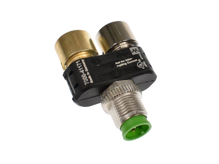 Murr T Coupler slimline, M12 male/female 0°, 4-pole
