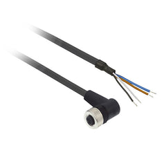 Schneider Prewired connector, M12, female, angled, 2m