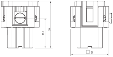 Murr Connector, A3 female, 3-pole, screw terminal, 400V, 10A