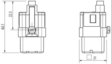 Murr Connector, A3 female, 5-pole, crimp terminal, 400V, 16A