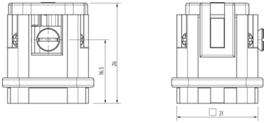 Murr Connector, A3 male, 3-pole, screw terminal, 400V, 10A