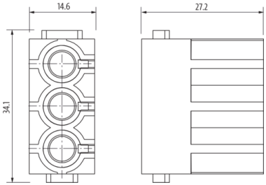 Murr Pneumatic module,-female/male, 3-pole