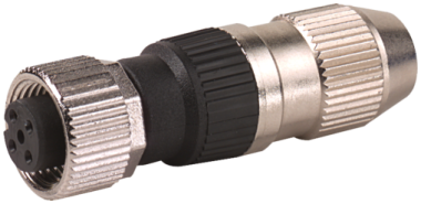 Murr IDC terminal,  M12, female 0°, field-wireable, 4-pole