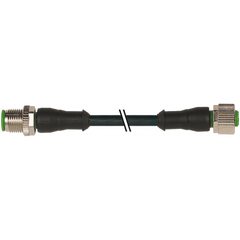 Murr M12, male 0° / female 0°, 4-pole, 0.6m