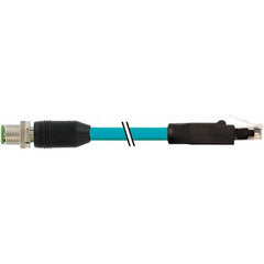 Murr M12 male 0°/ RJ45 male 0°, shielded, 8-pole, 15m Murrelektronik