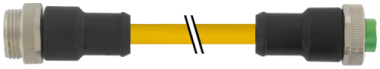 Murr Power cable, male 0°/ female 0°, yellow, 5-pole, 7/8" Murrelektronik