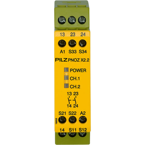 Pilz Safety relay, 1/2-channel wiring, 2NO, 24VAC/DC