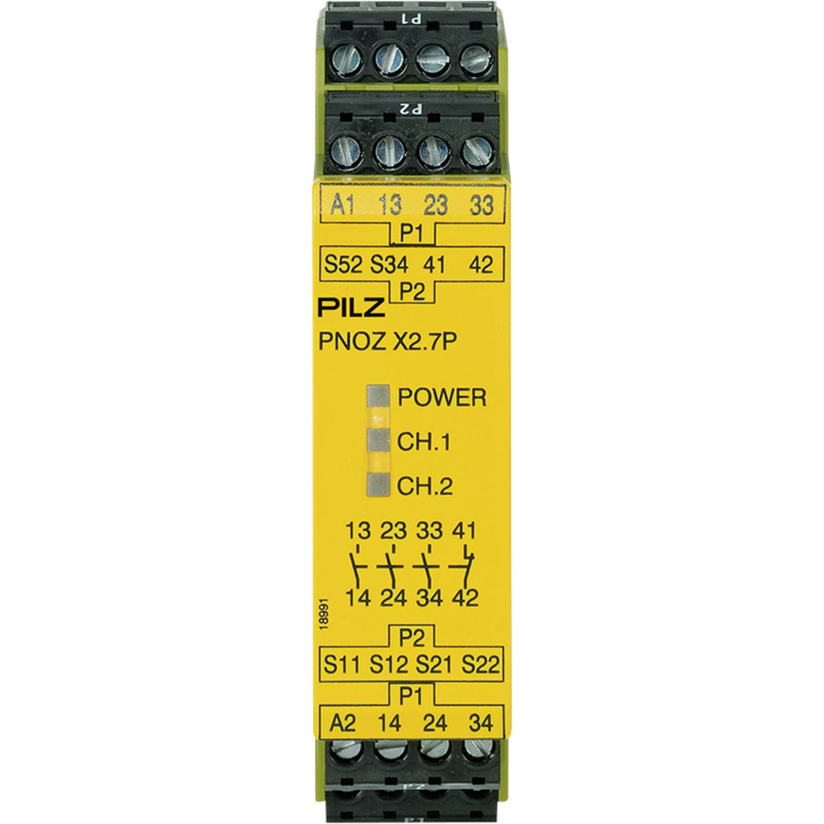 Pilz Safety relay, 3NO+1NC, 24 - 240VAC/DC, 6A