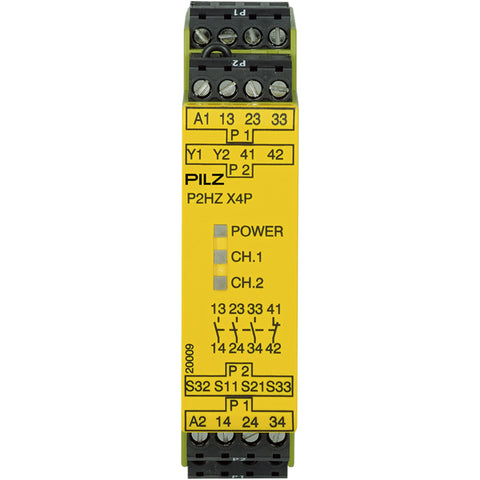 Pilz Safety relay, standalone, plug-in, screw, 3NO+1NC, 24VDC, 2.5W