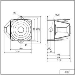 Werma Sounder, flash, wall mount, red, 32 tones, IP66, 9 - 60VDC