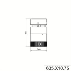Werma Siren element, 8 tone, selectable, black, 85 - 95dB