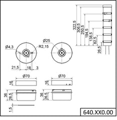 Werma Terminal element for tube mounting, grey, 12-230VAC/DC