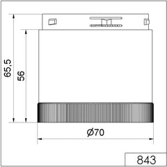 Werma LED Permanent light element, clear, 24VAC/DC, 70x66mm