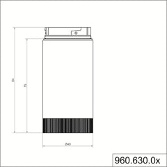 Werma Extension tube, black, Ø 40mm