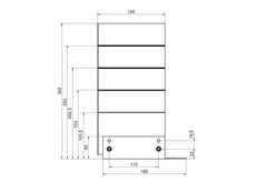 Werma Indication board, complete, white, 197 x 302mm