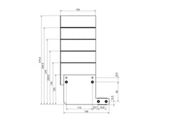 Werma Indication board, complete, white, 207 x 375mm