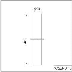 Werma Mounting tube for Werma tower lights, 400mm