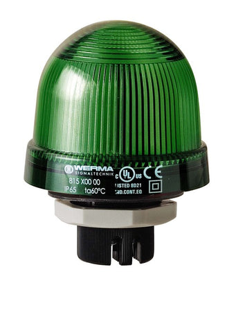 Werma LED Permanent beacon, green, 24VAC/DC, 75 x 97mm