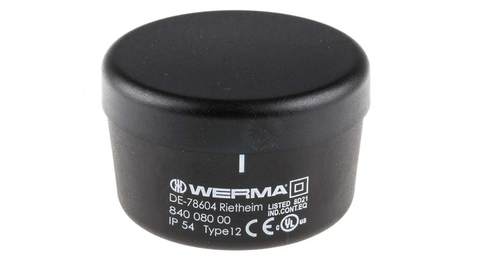 Werma Terminal element, black, 12-230VAC/DC, 70 x 44mm
