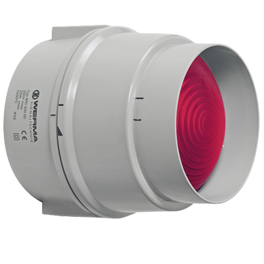Werma Permanent beacon, red, 12-230VAC/DC